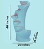 Light Grey Fiber Glass 7 Stacked Chalice Water Fountain