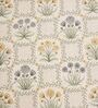 Off White Floral 210TC 100% Cotton Printed Flat Super King Bedsheet With 2 Pillow Covers