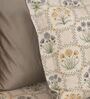 Off White Floral 210TC 100% Cotton Printed Flat Super King Bedsheet With 2 Pillow Covers