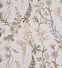Beige Floral 210TC 100% Cotton Printed Flat Super King Bedsheet With 2 Pillow Covers