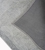 Blue Geometric Wool And Cotton 5 X 8 Ft Hand Tufted Carpet