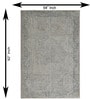 Blue Geometric Wool And Cotton 5 X 8 Ft Hand Tufted Carpet