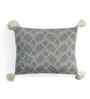 Light Grey Melange & Natural 100% Cotton Gianna 18X18 Inches Knitted Cushion Cover