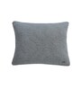 Light Grey Melange & Vanilla Grey Melange 100% Combed Cotton Flora 18X18 Inches Knitted Cushion Cover With Filler