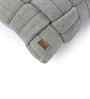 Light Grey Melange 100% Cotton 12X20 Inches Knitted Cushion Cover With Filler