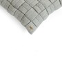 Light Grey Melange 100% Cotton 16X16 Inches Knitted Cushion Cover With Filler