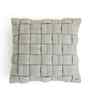 Light Grey Melange 100% Cotton 16X16 Inches Knitted Cushion Cover With Filler
