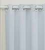 Grey Solid Polyester 5 Ft Blackout Eyelet Window Curtain