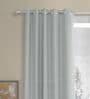 Light Grey Polyester Solid 9 Ft Semisheer Eyelet 2 Door Curtains