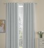 Light Grey Polyester Solid 9 Ft Semisheer Eyelet 2 Door Curtains