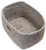 Light Grey Polypropelyene Braided Tri Color Storage Basket