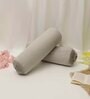 Light Grey Solid 200 TC Velevt 2 Bolster Covers