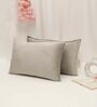 Light Grey Solid 200 TC Velevt 2 Pillow Covers