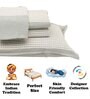 Light Grey Solid 210 TC Cotton Queen Sized 1 Double Bedsheet 2 Pillow Covers