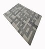 Light-Grey Traditional Wool And Cotton 8 X 5 Feet Hand Tufted Carpet