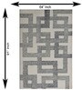 Light-Grey Traditional Wool And Cotton 8 X 5 Feet Hand Tufted Carpet
