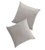 Light Grey Velevt Solids 16x16 inches  Regular Cushion Covers  (2Pcs)