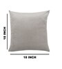 Light Grey Velevt Solids 18x18 inches  Large Cushion Covers  (2Pcs)