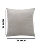Light Grey Velevt Solids 24x24 inches  Large Cushion Covers  (2Pcs)