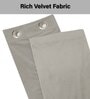 Light Grey Velevt Solids 8ft Light Filtering Eyelet Long Door Curtain