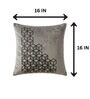 Light Grey Velvet 16 x 16 Inches Cube Print Cushion Covers