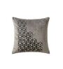 Light Grey Velvet 16 x 16 Inches Cube Print Cushion Covers