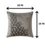 Light Grey Velvet 16 x 16 Inches Cube Print Cushion Covers (2 Pieces)