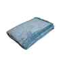 Blue Wool Geometric 320 GSM Silky Super Soft Single Bed Blanket