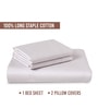 Light Lilac Solid 400 TC Cotton King Sized Bedsheet with 2 Pillow Covers