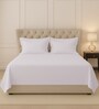 Light Lilac Solid 400 TC Cotton King Sized Bedsheet with 2 Pillow Covers