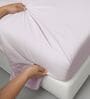 Light Lilac Solid 400 TC Cotton Single Sized Bedsheet with 1 Pillow Cover