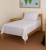 Light Lilac Solid 400 TC Cotton Single Sized Bedsheet with 1 Pillow Cover