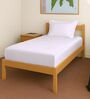 Light Lilac Solid 400 TC Cotton Single Sized Fitted sheet with 1 Pillow Cover