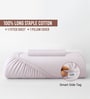 Light Lilac Solid 400 TC Cotton Single Sized Fitted sheet with 1 Pillow Cover
