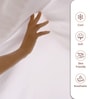 Light Lilac Solid 400 TC Cotton Super King Sized Bedsheet with 4 Pillow Covers