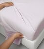Light Lilac Solid 400 TC Cotton Super King Sized Bedsheet with 4 Pillow Covers