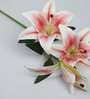 Pink Fabric Exquisite Lily Artificial Flowers