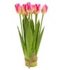 Pink Fabric Light Tulip Bunch Artificial Flowers