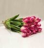 Pink Fabric Light Tulip Bunch Artificial Flowers