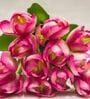 Pink Fabric Light Tulip Bunch Artificial Flowers