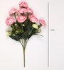 Light Pink Polyester Fabric Decorative Artificial Light Camellia Rose Flower Bunch