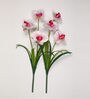Pink Polyester Stunning Artificial Light Orchid Artificial Flowers
