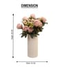 Light Pink Silk Rose Silk Bunch Single Stem Flower