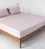 Pink Stripes 220 TC Cotton King Sized Bed Sheets with 2 Pillow Covers
