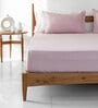 Pink Stripes 220 TC Cotton King Sized Bed Sheets with 2 Pillow Covers