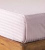 Pink Stripes 220 TC Cotton King Sized Bed Sheets with 2 Pillow Covers