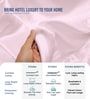 Light Pink Solid 1000 TC Cotton Super King Sized Bedsheet with 4 Pillow Covers