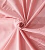 Light Pink Solid 300 TC Cotton Blend Single Bedsheet with Pillow Cover