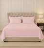 Light Pink Solid 400 TC Cotton King Sized Bedsheet with 2 Pillow Covers