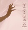 Light Pink Solid 400 TC Cotton Single Sized Bedsheet with 1 Pillow Cover
